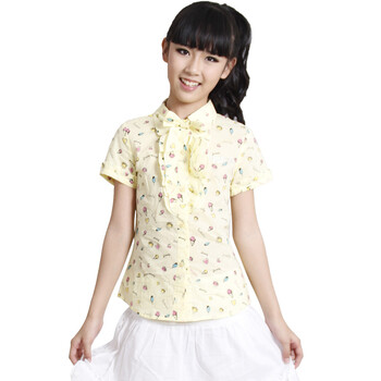 越位少年<em>装</em>offside童装<em>女童夏季</em>衬衫女中童纯棉