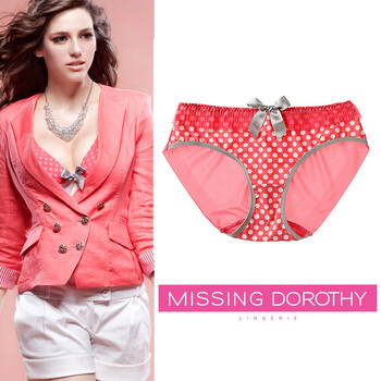 [Missing Dorothy]韩国热销蕾丝女士三角内裤_MWPT0B41T 粉红色 100(L)