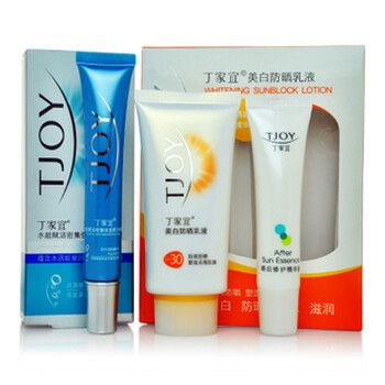 TJOY/丁家宜 水能赋活密集保湿弹力眼霜18g+美白防晒乳液50g+晒后修护啫喱20g