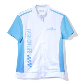 帕兰朵女士夏装拼色短袖立领T恤运动服装休闲晨练健身服 白色 XXL