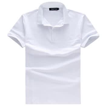Topstyle鼎派 新款时尚休闲纯色男士polo衫 P-5 白色 185/XXL