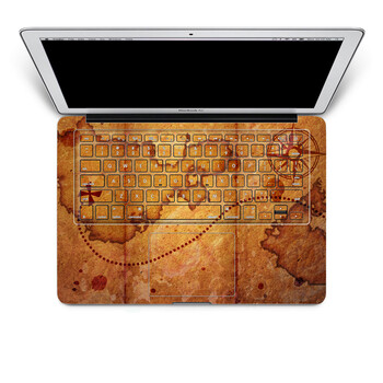SkinAT 苹果笔记本MacBook手托保护贴膜 含键盘 3M材料 宝藏地图 Air 11