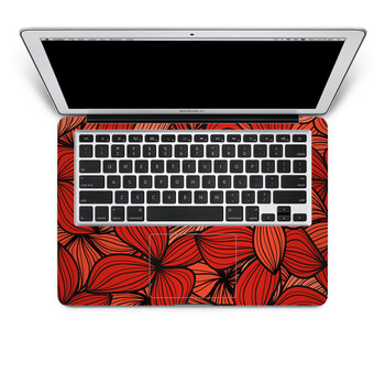 SkinAT 苹果笔记本MacBook手托保护贴膜 不含键盘 3M材料 花儿那样红 Air 11