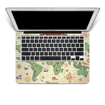 SkinAT 苹果笔记本MacBook手托保护贴膜 不含键盘 3M材料 手绘地图 Pro 15 (Retina)