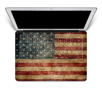 SkinAT 苹果笔记本MacBook手托保护贴膜 含键盘 3M材料 破旧的美国国旗 Pro 15 (Retina)