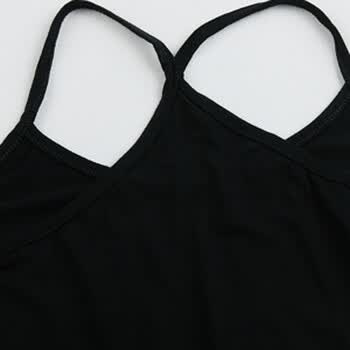 言若 2012流行女装吊带背心打底女夏修身纯色莫代尔吊带衫 BD88231E 黑色 均码M