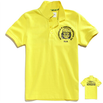 Giordano佐丹奴BSX Polo 男MINI CHE后背印花POLO 04012019 土黄 XL