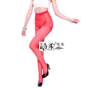 诗柔SHOROU R5028 五颜六色15D 包芯丝 彩色连裤袜 3双 玫红