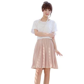 维妮 VINEY 2012夏装新款女装裙子新款修身蝙蝠袖雪纺短袖连衣裙71030 白色+淡粉 均码