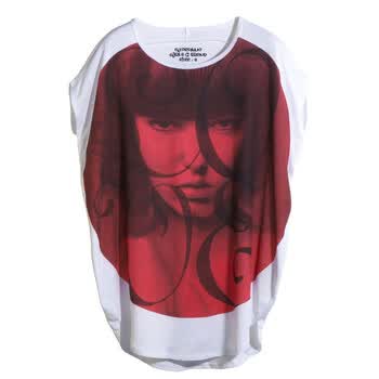 Giordano佐丹奴 T恤 女时尚烫钻涂鸦字母Big Tee 01391054 花的白色 M