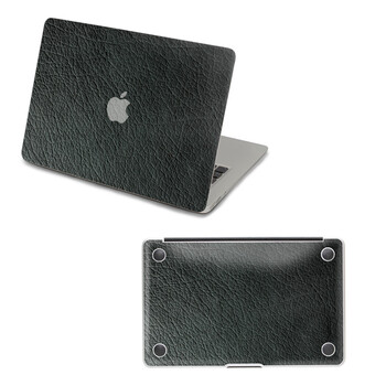 SkinAT 苹果笔记本MacBook外壳及底部保护贴膜 3M材料 黑色皮革 Pro 17