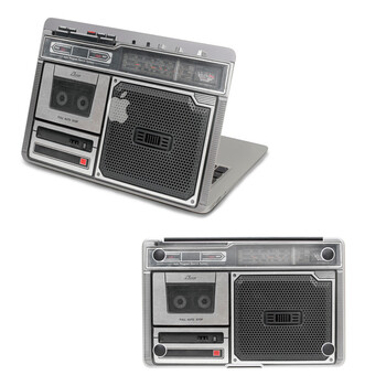 SkinAT 苹果笔记本MacBook外壳及底部保护贴膜 3M材料 卡带录音机 Pro 13