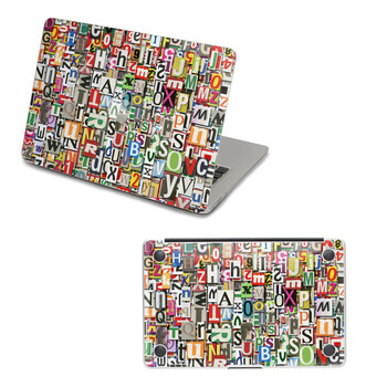 SkinAT 苹果笔记本MacBook外壳及底部保护贴膜 3M材料 混乱字母 Air 13 2011款