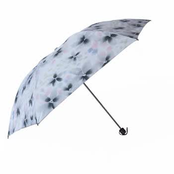CAESAR 女士时尚印花三折晴雨伞 紫色