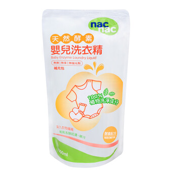 nac nac/宝贝可爱 天然酵素/抗过敏/防螨抗菌/婴儿洗衣精1000ml补充包（台制） 柔衣精类型