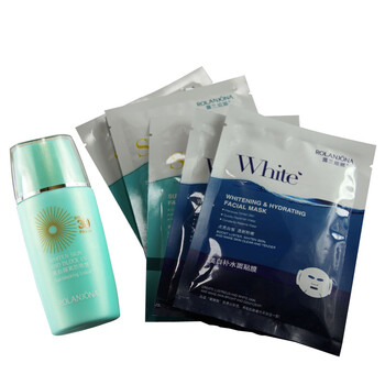露兰姬娜 美白隔离防晒露套装SPF30(防晒露80ml+美白面膜30g*2片+修复面膜30g*3片)