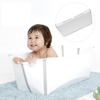 丹麦Flexi Bath首款折叠婴儿浴盆+竹纤维大浴巾 优惠套装 丹麦原装进口 折叠后只有7厘米 抗菌柔软 纯净白