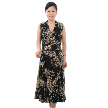 天伦奥琪中老年连衣裙夏装妈妈装女装下架大码中老年连衣裙LYQ1263 花色 4XL