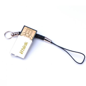 埃森客（Ithink）多功能Micro SD/T-Flash便携式金属读卡器 银色