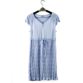 <em>金三塔</em>夏季新品<em>真丝</em>家居服 女短袖<em>睡衣</em>睡裙抽