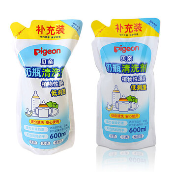 贝亲pigeon 奶瓶清洗剂补充装MA08/MA28 600ml*2袋