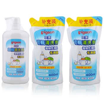贝亲Pigeon 奶瓶清洗剂700ml MA02 和 补充装MA08/MA28(600ml*2袋)