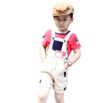 【小布叮<em>故事</em>情景童装】<em>男童</em> 牛筋收腰 背带短