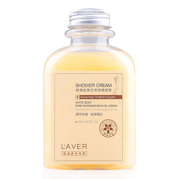 莱薇尔 LAVER 玫瑰全身白沐浴精油膏 250ml
