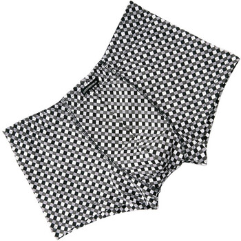 棉花共和国 Cotton Republic 英伦时尚格纹 男式平脚裤 01123114 黑色 XXL
