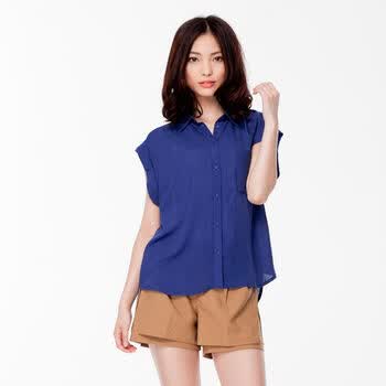 麦考林College 女装 夏日炫色百搭衬衫 多色可选 C126500 宝兰34 XL