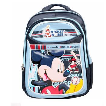 迪士尼Disney 米奇蓝黑双肩包小学生儿童书包SM80176