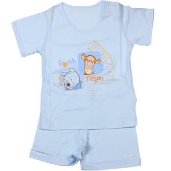 Disneybaby迪士尼宝宝清凉一夏肩开短袖套装蓝色822405190(90码)