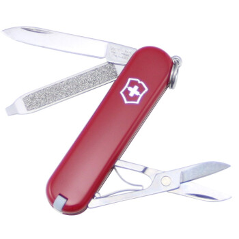 维氏VICTORINOX瑞士军刀 典范SD光面红刻印LOGO(带便携式刀套)2.6223经济装