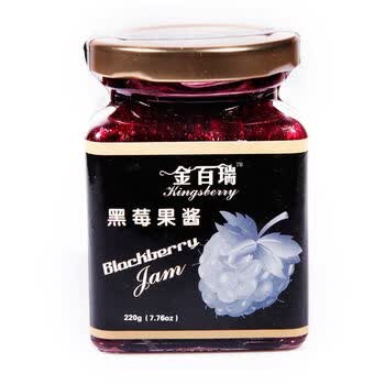 金百瑞 超值装 奥运专供 特级 黑莓瓶装 大果粒淋果酱/果浆 220g 精品包装 第三代黄金水果