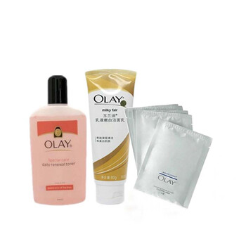 Olay玉兰油软化角质收缩水200ml+乳液嫩白洁面乳80g+水漾动力营养水润面膜5片