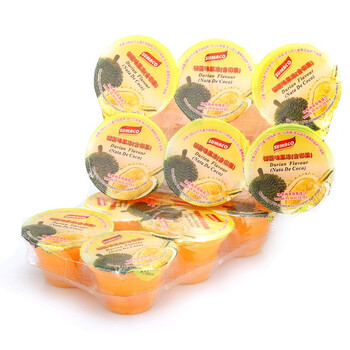 马来西亚Sumaco素玛哥榴莲味椰果果冻110g*12个