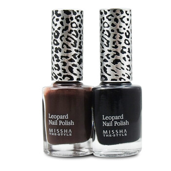 MISSHA谜尚LEOPARD神奇豹纹指甲油爆裂01冷艳黑8ml