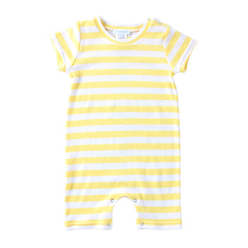 Ponie Conie 童装 夏装2012新款 纯棉宝宝爬服 80548 黄白条纹 24M