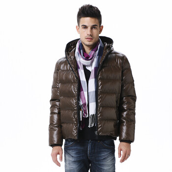 波司登 羽绒服 男连帽单拉链休闲短款 SR2201A 1104(藏青) 195/108A(XXXL)