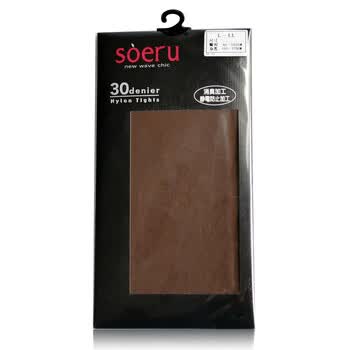 (日本)soeru经典纯色连裤袜30D(均码206)PK0059 19咖啡色