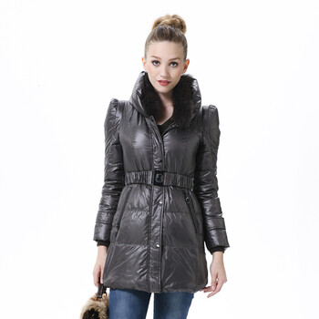 波司登 羽绒服 女毛领时尚耸肩修身款 BR2286 1261(波深灰) 185/104A(XXXL)