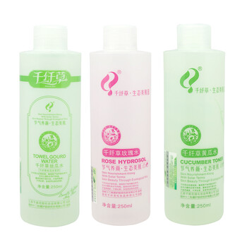 千纤草丝瓜水250ml黄瓜水250ml玫瑰水250ml（3瓶装）