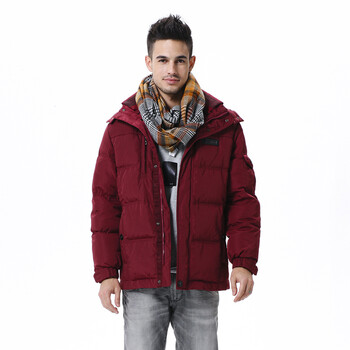波司登 羽绒服 男休闲短面包 SR2105 A32(紫红) 190/104A(XXL)