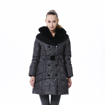 波司登羽绒服 女毛领时尚修身款 BR2290 610(星海灰) 190/108A(XXXXL)