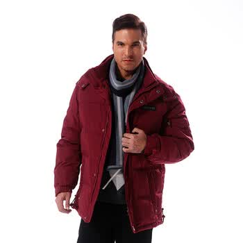 波司登 羽绒服 男罗纹领休闲大众短款 SR1881 A32(紫红) 190/104A(XXL)
