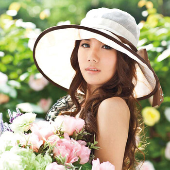 莹彩女孩新款大沿帽子女士空顶遮阳帽时尚沙滩帽 26粉蓝 均码