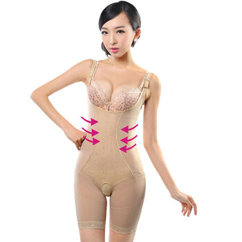 蓝莓 透气瘦身连体衣 lm-6017 米色 XXL