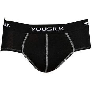 YOUSILK优丝珈桑蚕丝真丝内裤男士运动款舒适高弹力三角裤 2S0H10 黑色 XL