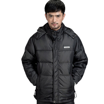 大羽 男士商务休闲中长款纯色羽绒服 8829-黑灰 黑灰 190/108B