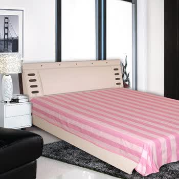 娜依天 家纺纯棉色织粗布 双人床单 红粉色 200cmx230cm